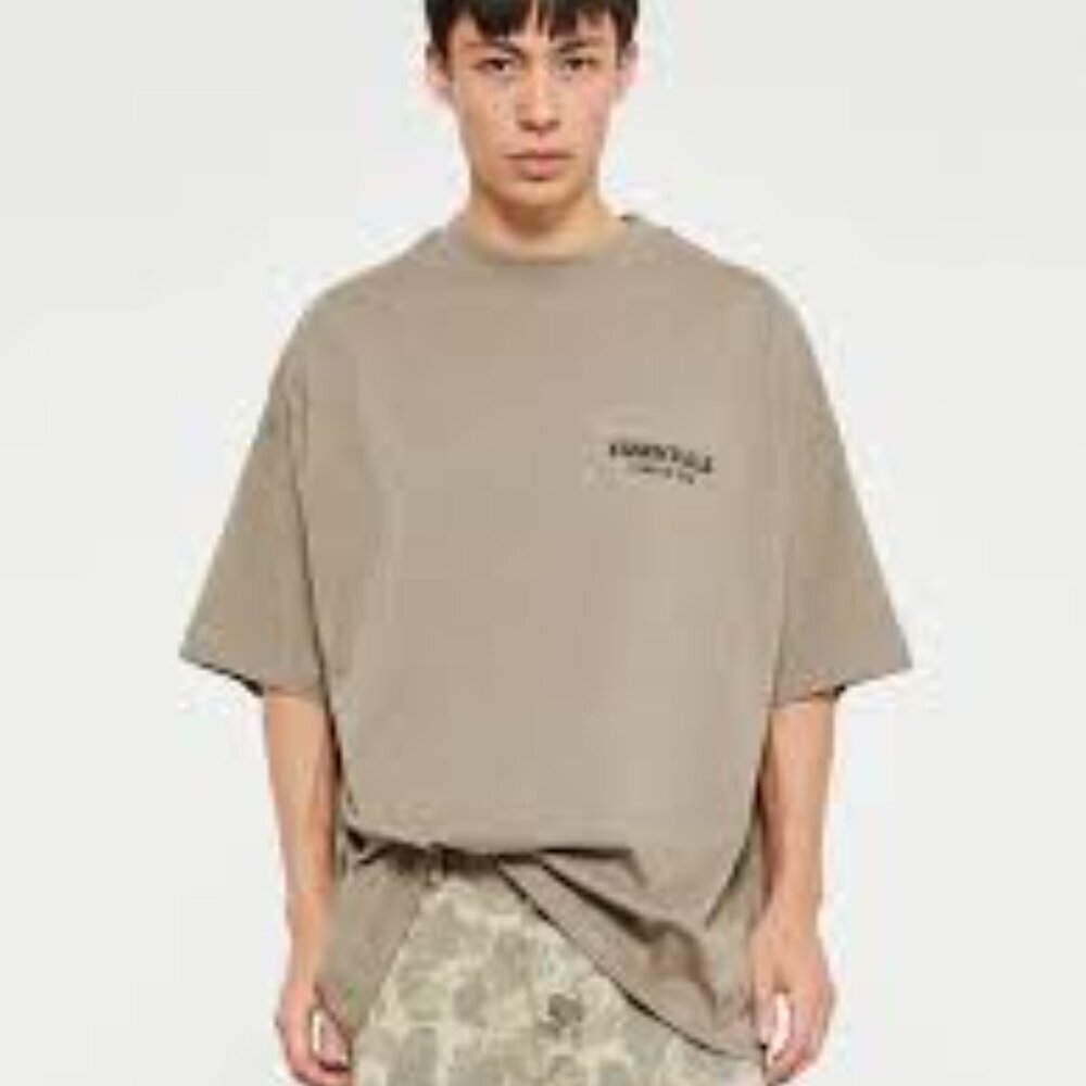 Essentials Fear Of God Heather Grey T-Shirt Men Size S
